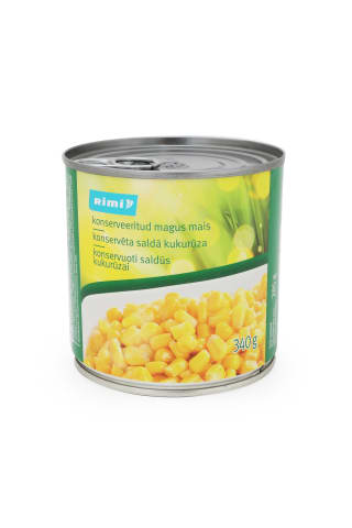 Konservēta saldā kukurūza Rimi 340g/285g