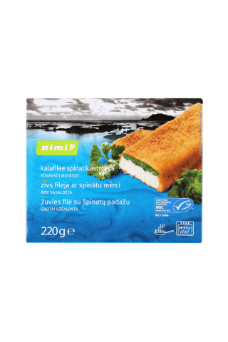 Zivs fileja Rimi ar spinātu mērci saldēta 220g