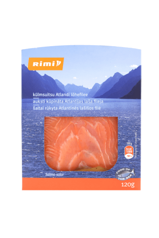 Atlantijas laša fileja šķēlēs Rimi auksti kūpināta 120g