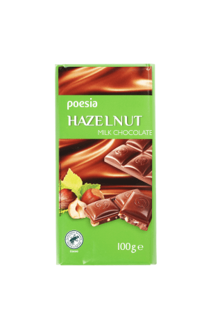 Piena šokolāde Poesia ar riekstiem 100g