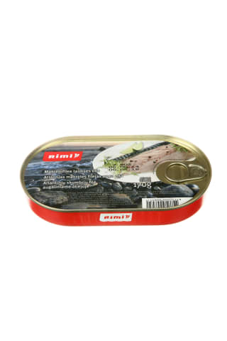 Atlantinių skumbrių filė augaliniame aliejuje RIMI, 170 g