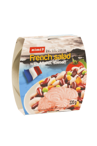 Prancūziškos salotos su atlantine lašiša RIMI, 220 g