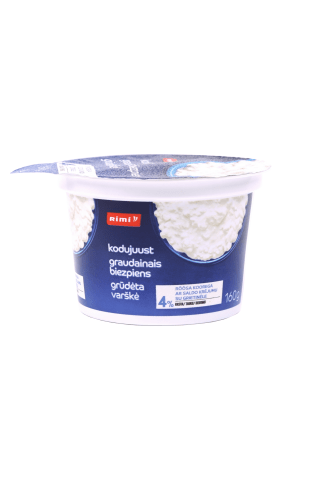 Varškės grūdeliai su grietinėle RIMI, 4% rieb., 160 g