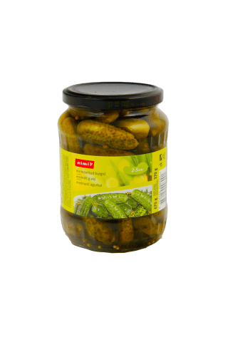 Marinēti gurķi Rimi 2-5cm 670g/349g