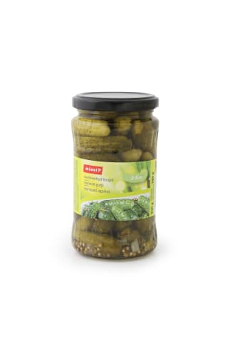 Marinuoti agurkai RIMI, 2-5 cm, 370 ml