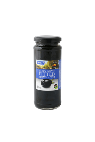 Melnās olīvas Rimi bez kaul. 345/160 g