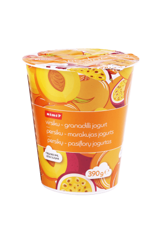 Jogurts Rimi ar persikiem un marakuju 390g