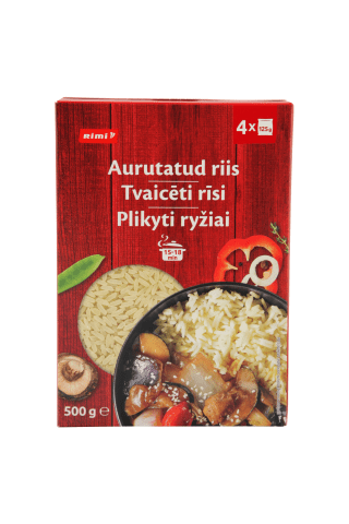 Rīsi Rimi gargraudu tvaicēti 4x125g