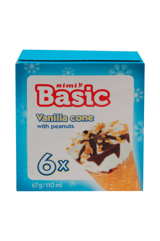 Saldējums Rimi Basic vaniļas 6x110ml