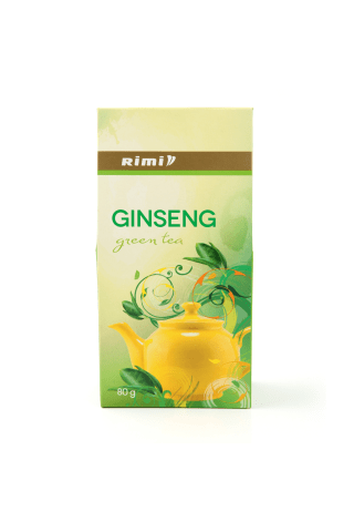 Tēja zaļā ar ženšeņa garšu RIMI 80g.