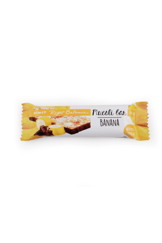 Banānu musli batoniņš ar piena šokolādes glazūru Rimi 30g