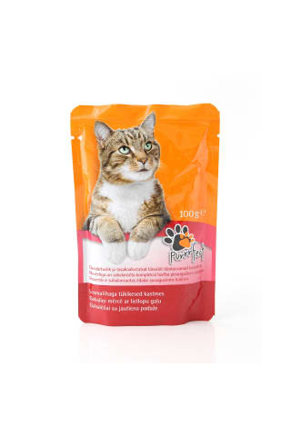 Kons.kaķiem Purrrfect liellopu 100g