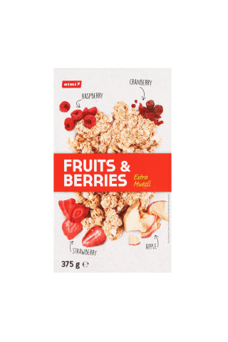 Kraukšķīgs muslis Rimi Extra Fruits and berries 375g