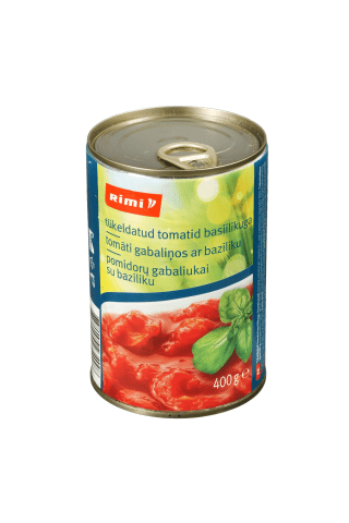 Tomāti gabaliņos Rimi ar baziliku 400g