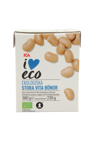Pupiņas I Love Eco baltas 380g/230g