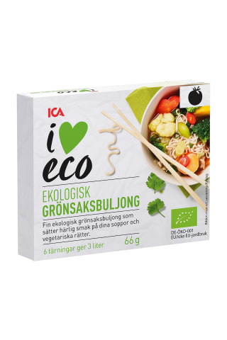 Ekologiškas daržovių sultinys ICA I Love Eco, 66g