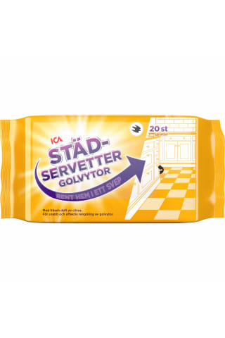 Drėgnos servetėlės grindims ICA, 20 vnt.
