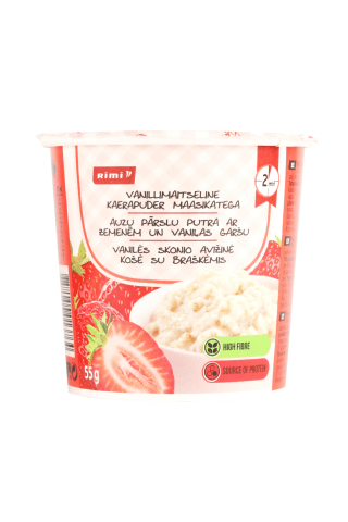 Avižinė košė Rimi su braškėmis 55g