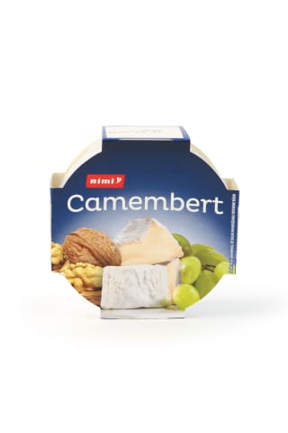 Miksts, nogatavinats siers ar balto pelejumu RIMI CAMEMBERT 120G, 50% tauku sausnā
