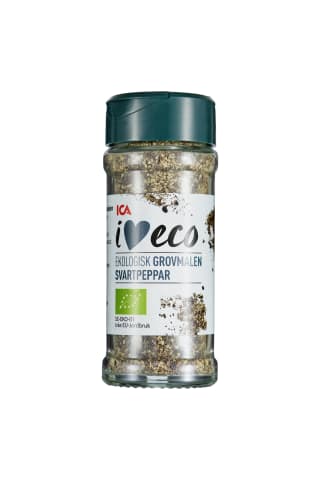 Ekoloģiski, drupināti melnie pipari I Love Eco 34g
