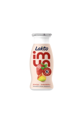 Raudzēts piena produkts Lakto zemeņu un rabarberu 100g