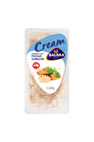 Marinēti broileru filejas gabaliņi Bauska cream 500g