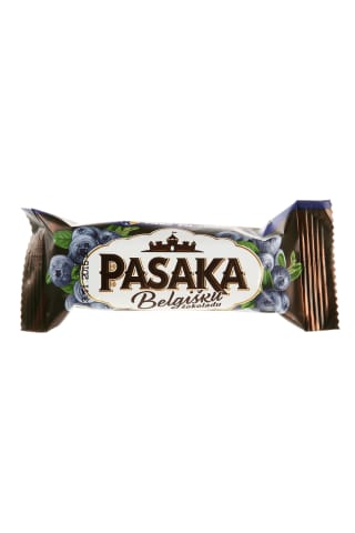 Belgišku šokoladu glaistytas varškės sūrelis su mėlynėmis PASAKA, 22% rieb., 45 g