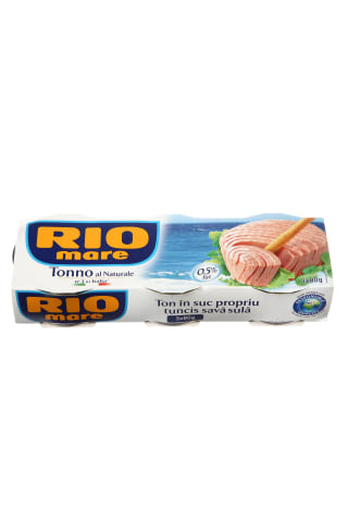 Tuno pjausnys sūryme RIO MARE, 3 vnt × 80 g
