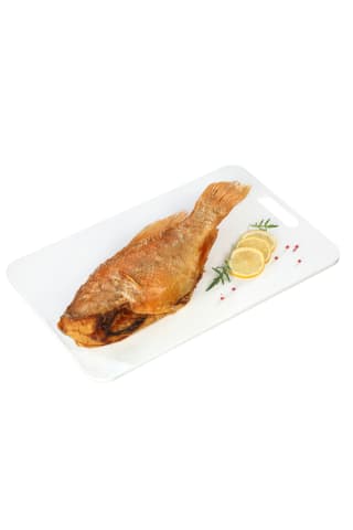 Karštai rūkytas didysis jūrų ešerys be galvos, 1 kg