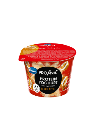 Baltyminis jogurtas su keptais obuoliais, su saldikliais VALIO PROFEEL, 0,7%, 200g