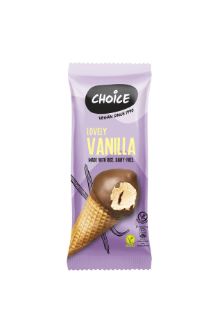 Vanilės skonio sojų valgomieji ledai rice vanilla choice, 150 ml