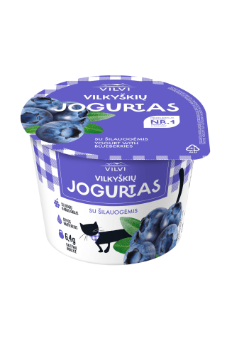 Jogurtas su šilauogėmis VILKYŠKIŲ, 3,5 % riebumo, 200 g (pol. ind.)