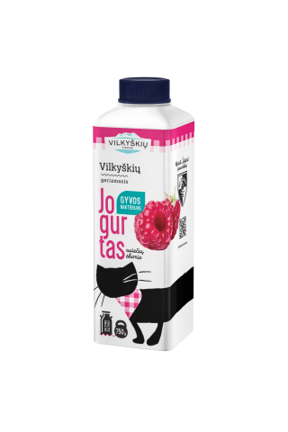 Geriamasis aviečių skonio jogurtas VILKYŠKIŲ, 2,0 % riebumo, 750 g (tetra top)