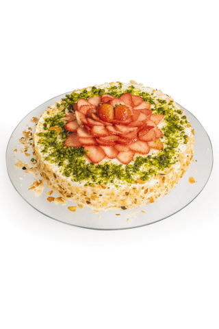 Biezpiena torte ar zemenēm 1,5kg