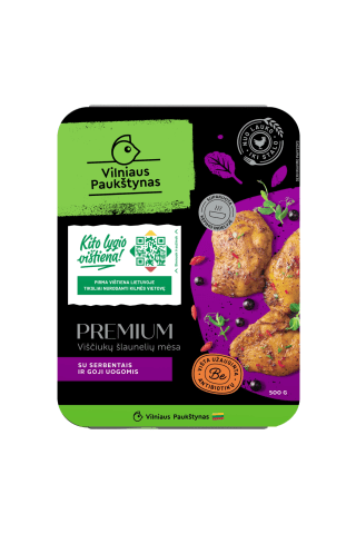 Marinuota viščiukų šlaunelių mėsa su Goji uogomis PREMIUM, 500g